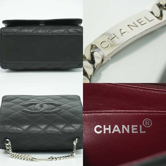 Chanel Quilted Lambskin Vintage Id Bracelet Flap Bag Black - Picture 5 of 7